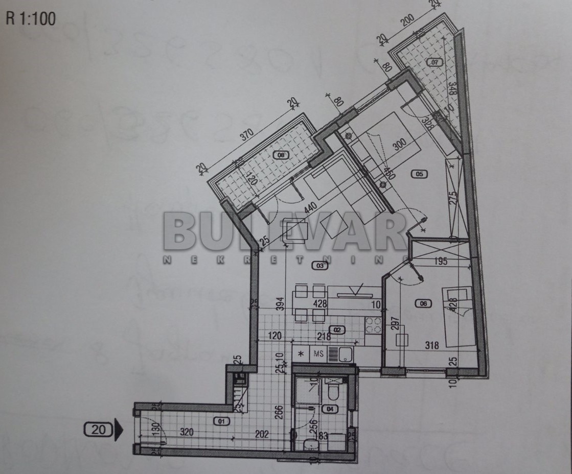 Trosoban stan, 78.34 m2, Centar, Zmaj Jovina ID: p-011443 4
