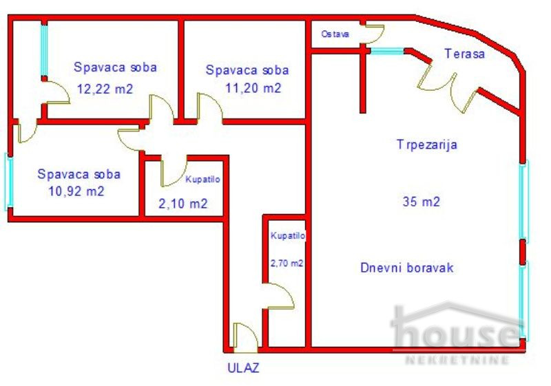 Stan,NOVI SAD,GRBAVICA 103m2,265200€ , ID: 1061579 2