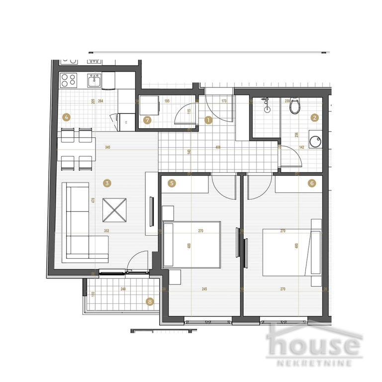 Stan,PETROVARADIN,PETROVARADIN 65m2,140600€ , ID: 1057361 2