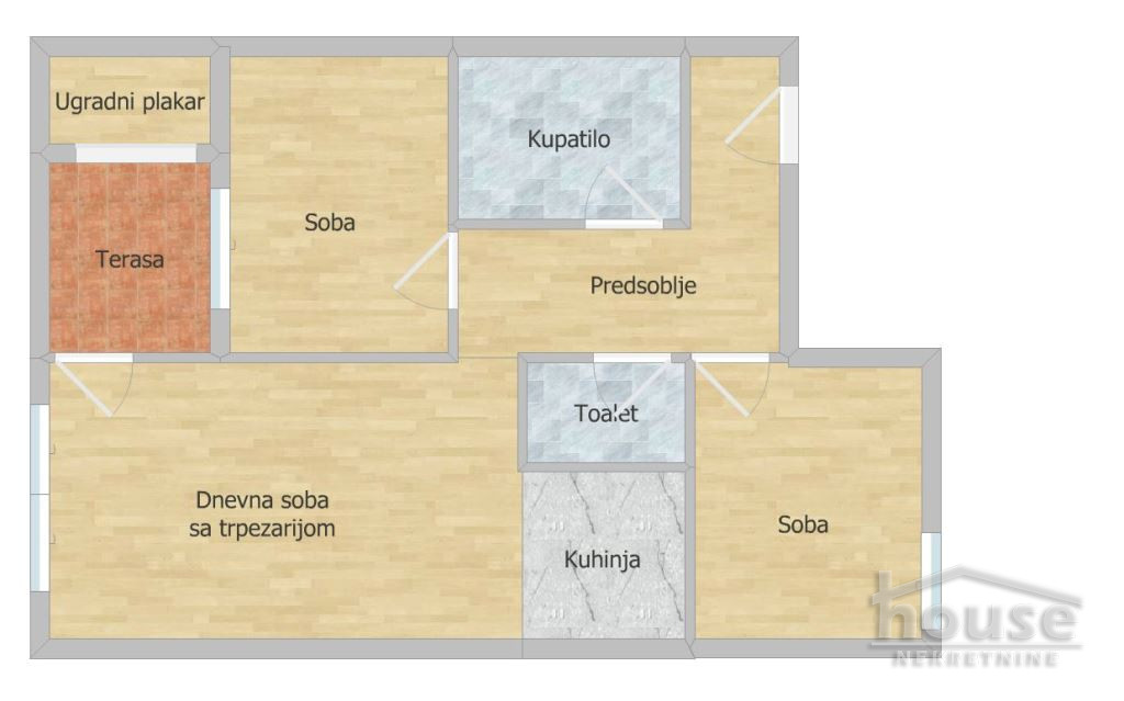 Stan,NOVI SAD,CENTAR 53m2,169950€ , ID: 1061594 2