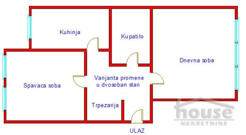 Stan,NOVI SAD,NOVO NASELJE 46m2,99500€ , ID: 1061642 19