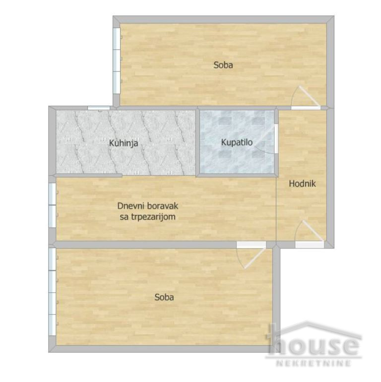 Stan,NOVI SAD,DETELINARA 58m2,128750€ , ID: 1061695 2