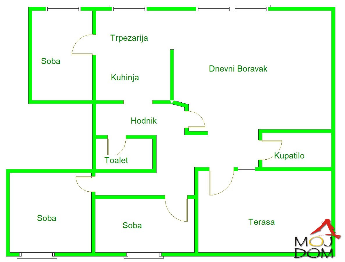 Stan,NOVI SAD,NOVO NASELJE,kv: 84, € 236900, ID: 1028229 21