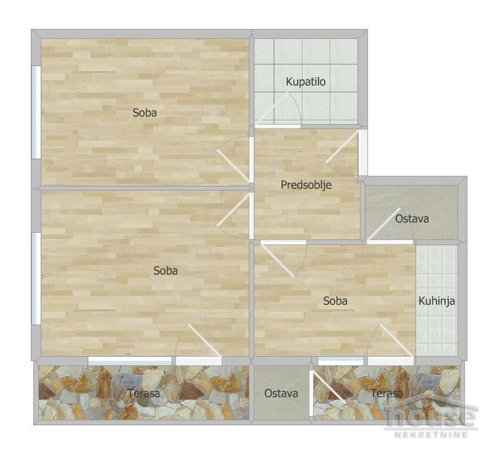 Stan,NOVI SAD,DETELINARA 60m2,123600€ , ID: 1061805 15