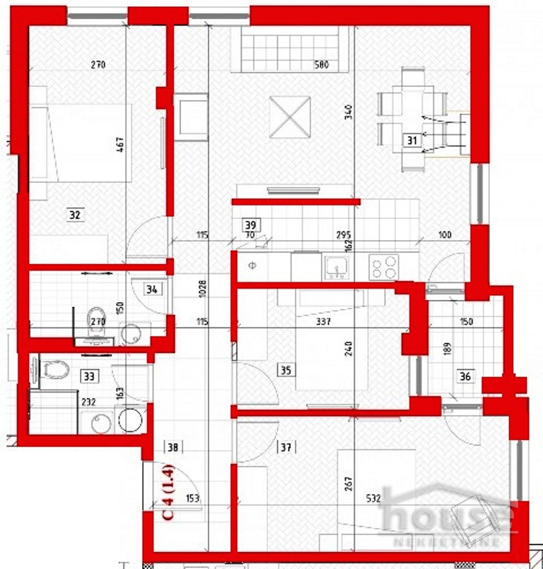 Stan,PETROVARADIN,PETROVARADIN 80m2,156650€ , ID: 1061837 2