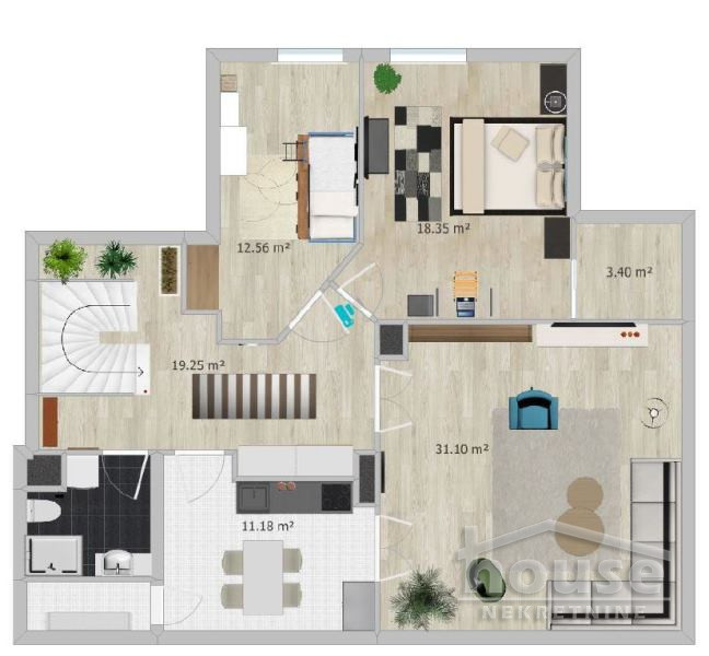 Stan,NOVI SAD,SOCIJALNO 108m2,256470€ , ID: 1056886 3