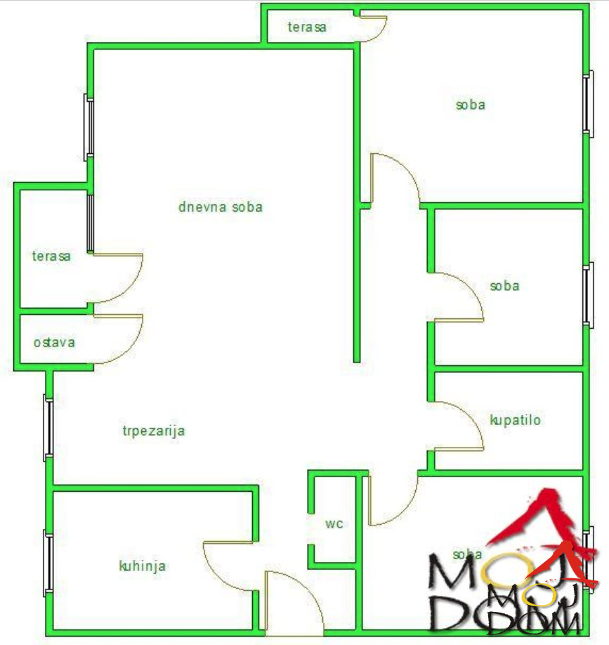 Stan,NOVI SAD,NOVO NASELJE,kv: 87, € 191000, ID: 1028583 16