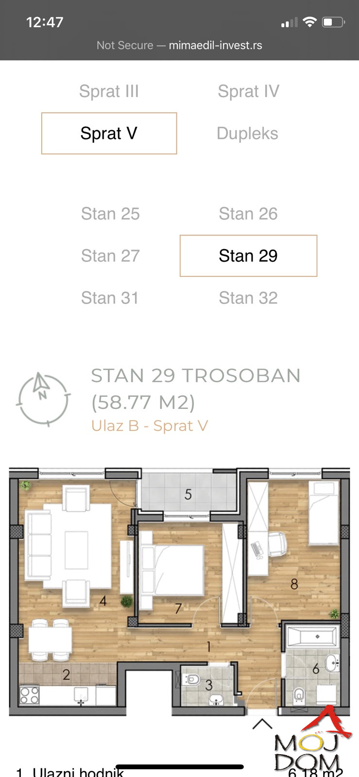 Stan,NOVI SAD,CENTAR,kv: 58, € 203500, ID: 1028672 19