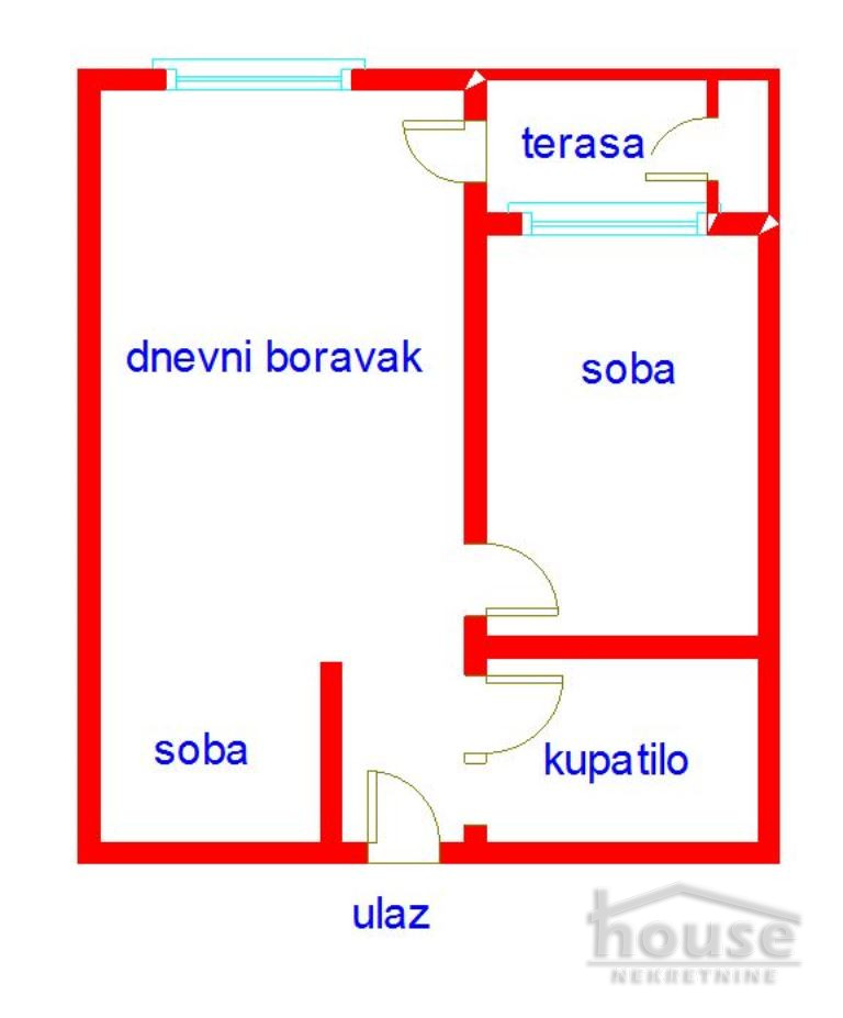Stan,NOVI SAD,DETELINARA 39m2,89610€ , ID: 1062185 2