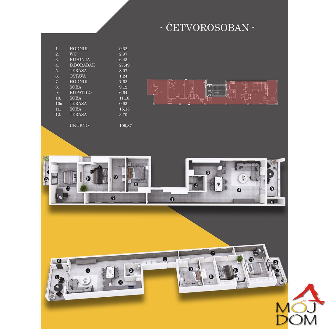 Stan,NOVI SAD,SEVERNI TELEP,kv: 105, € 255780, ID: 1028799 3