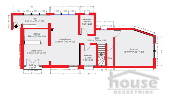 Stan,NOVI SAD,CENTAR 103m2,232800€ , ID: 1062320 2