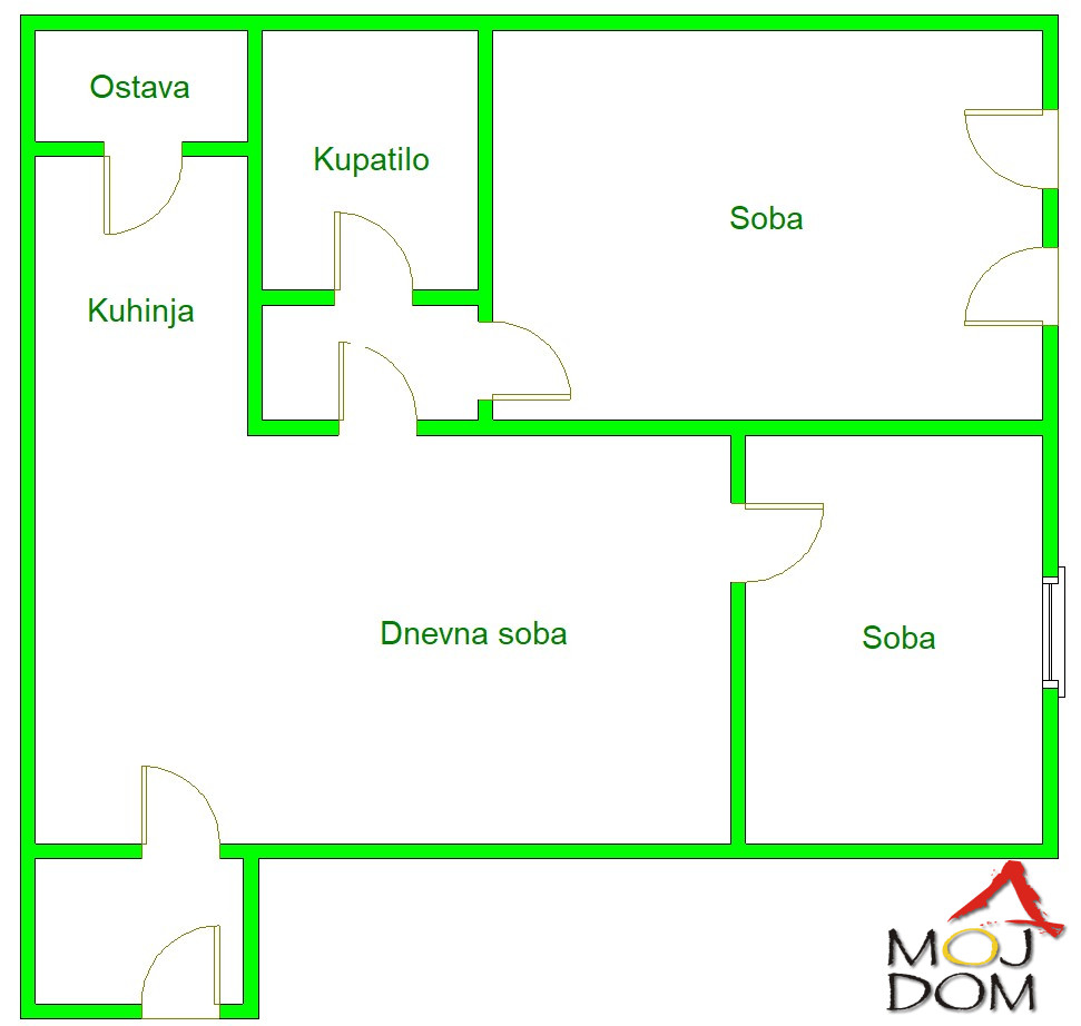 Stan,NOVI SAD,STANICA,kv: 63, € 133900, ID: 1028943 17