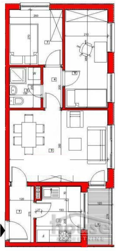 Stan,NOVI SAD,NOVO NASELJE 50m2,118450€ , ID: 1062130 2