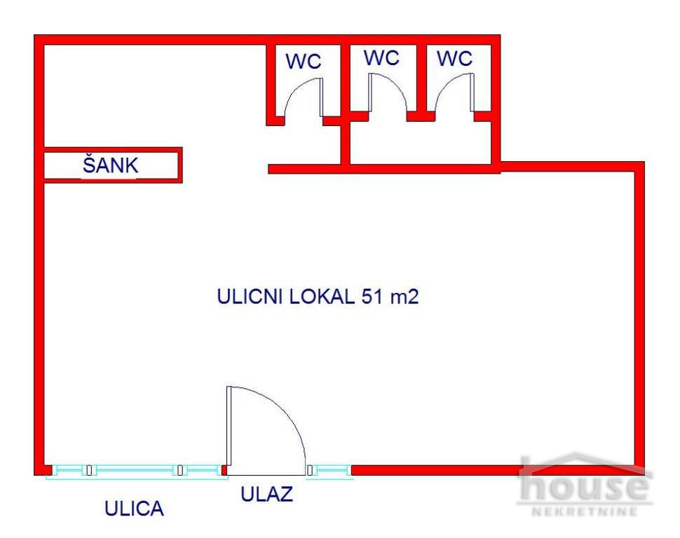 Lokal,NOVI SAD,BULEVAR 51m2,154500€ , ID: 8091753 4