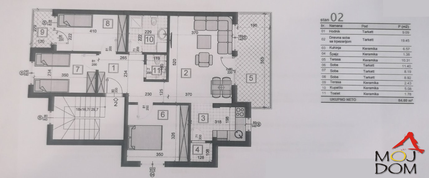 Stan,PETROVARADIN,MIŠELUK,kv: 84, € 161950, ID: 1029058 20