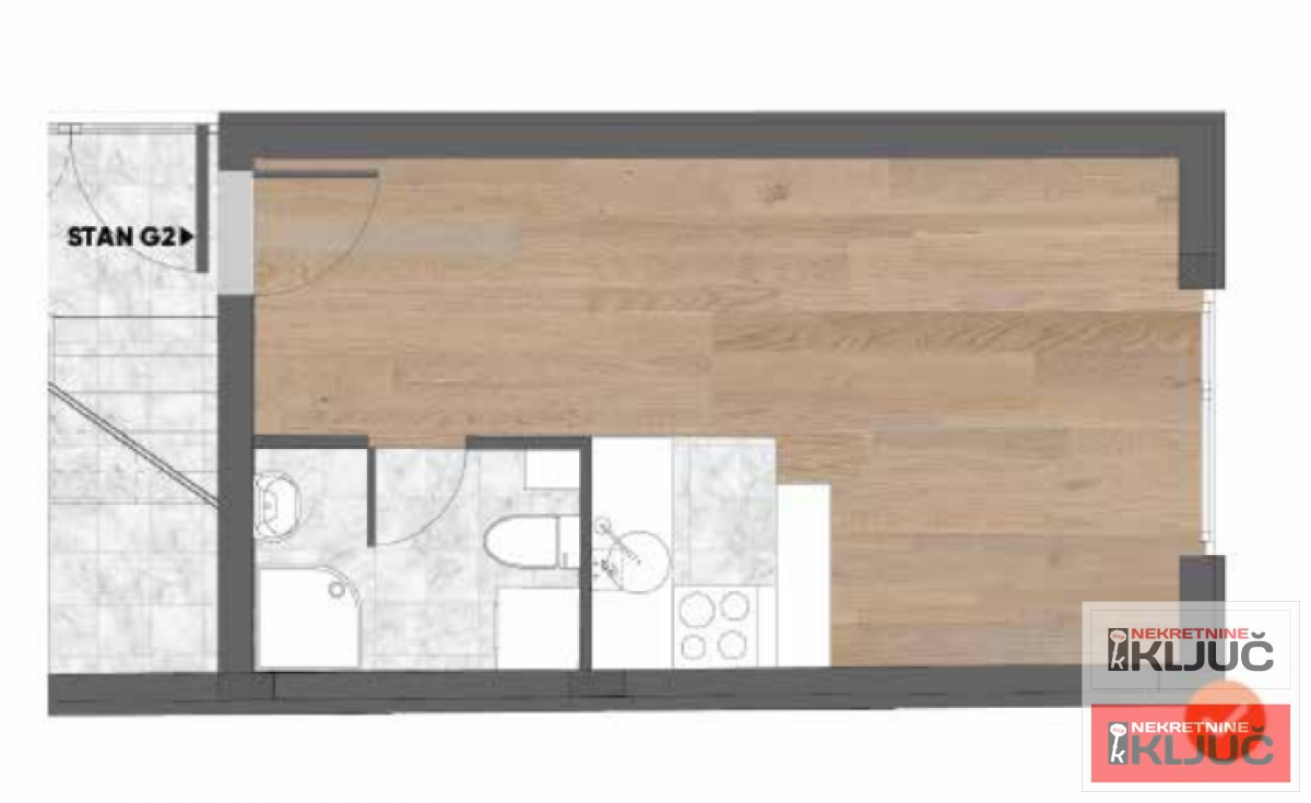 TELEP, 22m2, Garsonjera 1