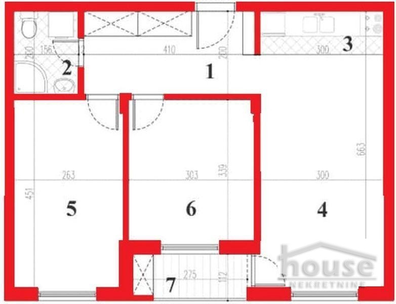 Stan,NOVI SAD,PODBARA 57m2,149700€ , ID: 1062518 2