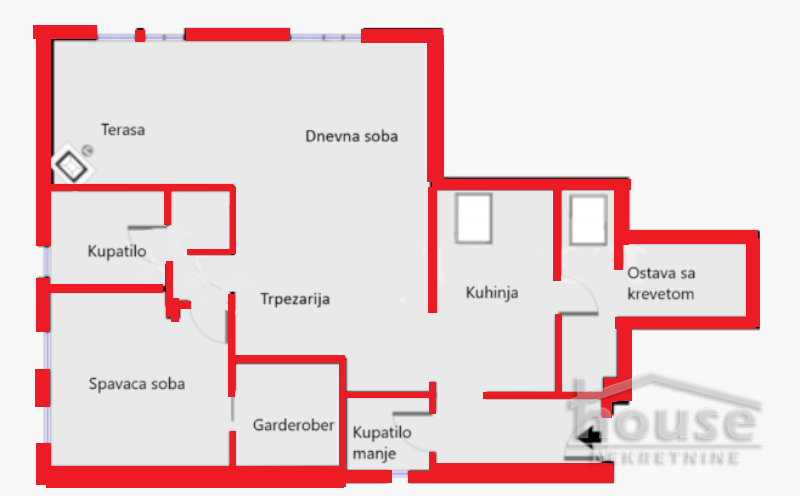 Stan,NOVI SAD,GRBAVICA 77m2,237900€ , ID: 1062542 2