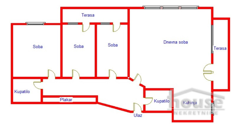 Stan,NOVI SAD,GRBAVICA 112m2,288400€ , ID: 1062589 2