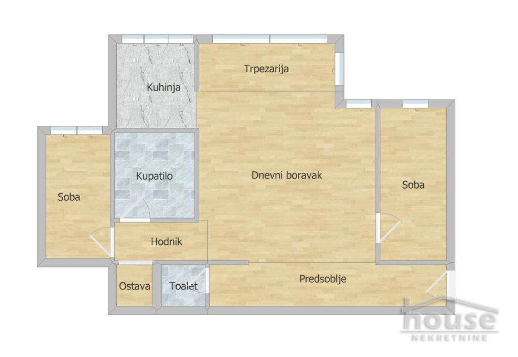 Stan,NOVI SAD,BULEVAR 58m2,142140€ , ID: 1062609 2