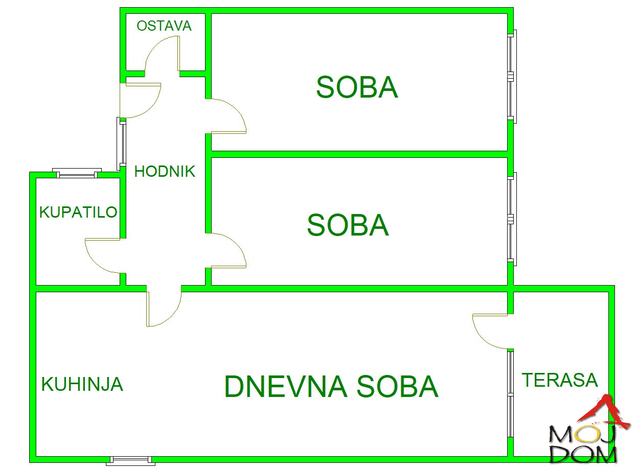 Stan,BEOČIN,BEOČIN,kv: 52, € 63850, ID: 1028405 14