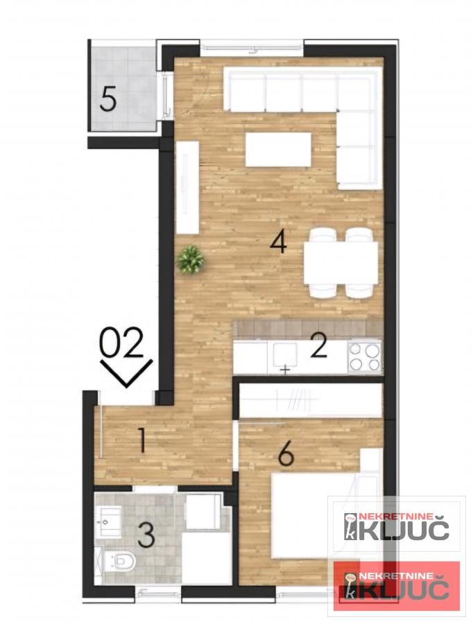 ADICE, 38m2, Jednoiposoban sa pdv 2