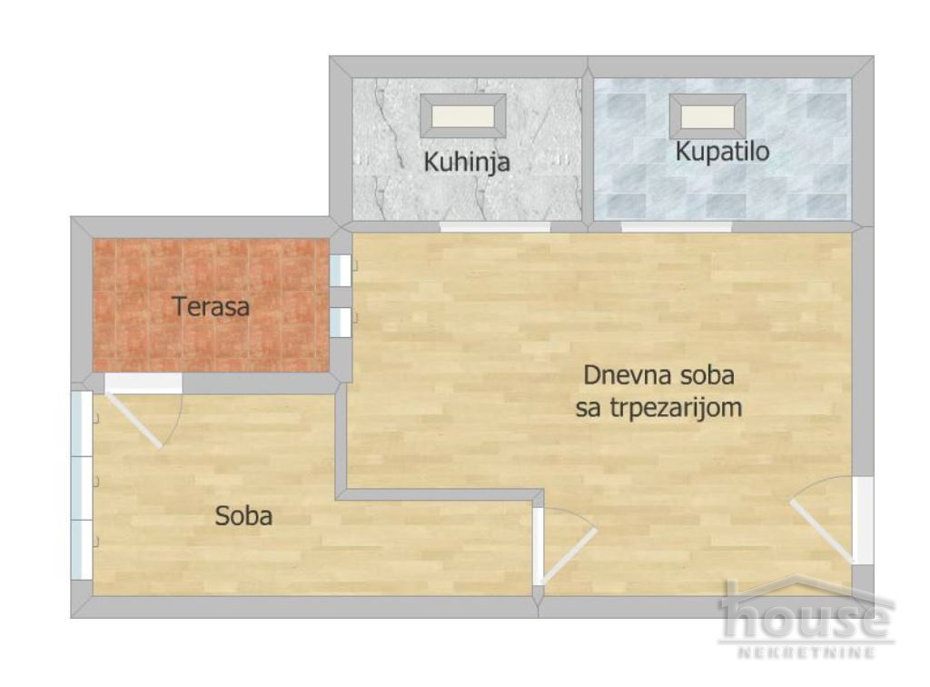 Stan,NOVI SAD,CENTAR 26m2,82400€ , ID: 1062608 2