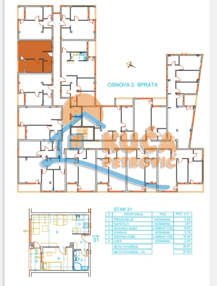 Jednosoban stan, 38.67 m2, Palilula, Mokranjčeva ID: p-012619 7