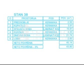 Jednosoban stan, 45.14 m2, Palilula, Mokranjčeva ID: p-012622 9