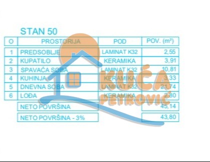 Jednosoban stan, 45.14 m2, Palilula, Mokranjčeva ID: p-012624 9