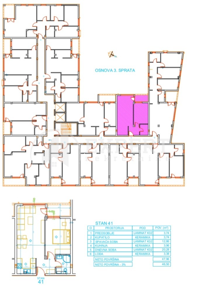 Jednosoban stan, 47.96 m2, Palilula, Mokranjčeva ID: p-012623 7
