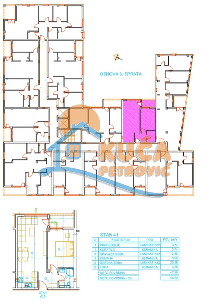 Jednosoban stan, 47.96 m2, Palilula, Mokranjčeva ID: p-012623 7