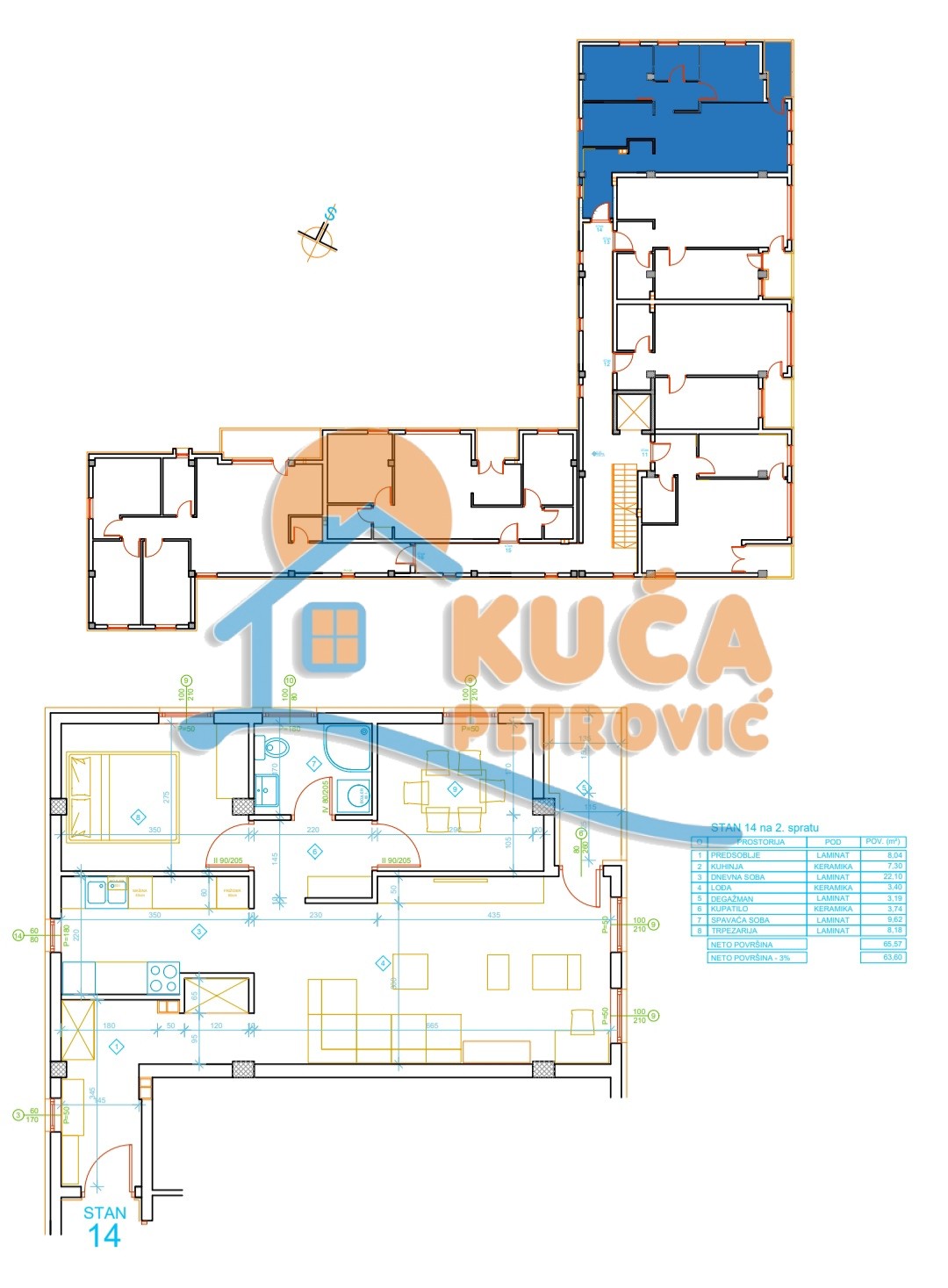 Jednosoban stan, 65.57 m2, Palilula, Mokranjčeva ID: p-012613 7