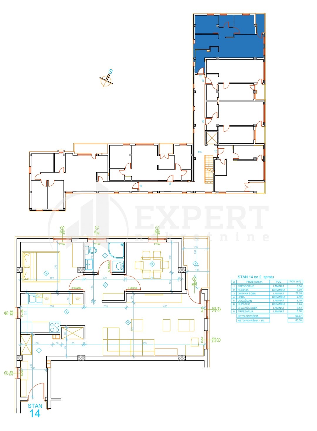 Jednosoban stan, 65.57 m2, Palilula, Mokranjčeva ID: p-012613 7