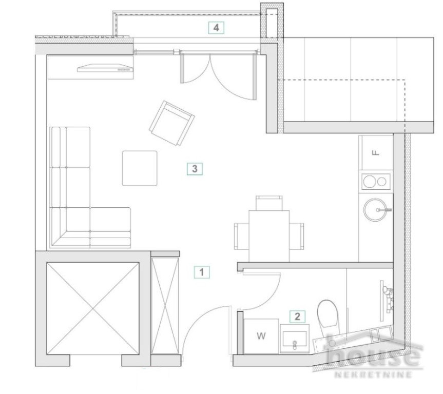 Stan,DIVČIBARE,DIVČIBARE 24m2,49440€ , ID: 1062640 1