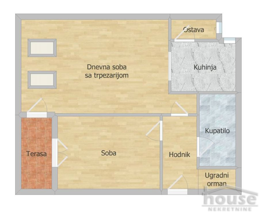 Stan,NOVI SAD,CENTAR 44m2,174000€ , ID: 1062635 2