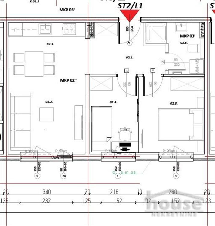 Stan,NOVI SAD,NOVO NASELJE -  BISTRICA 49m2,114500€ , ID: 1062332 1