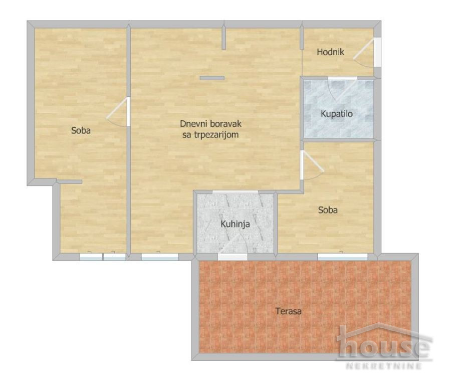 Stan,NOVI SAD,LIMAN 3 55m2,154500€ , ID: 1062668 2