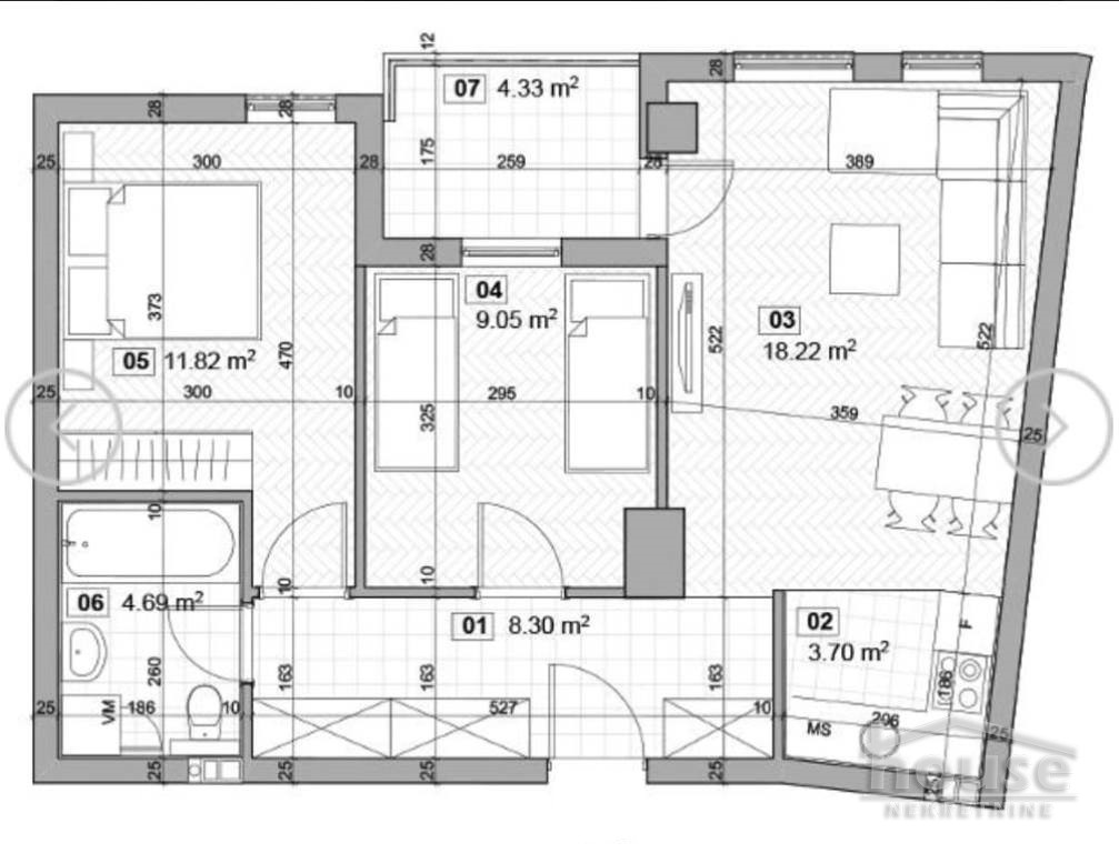 Stan,NOVI SAD,CARA DUŠANA 60m2,180000€ , ID: 1062661 29