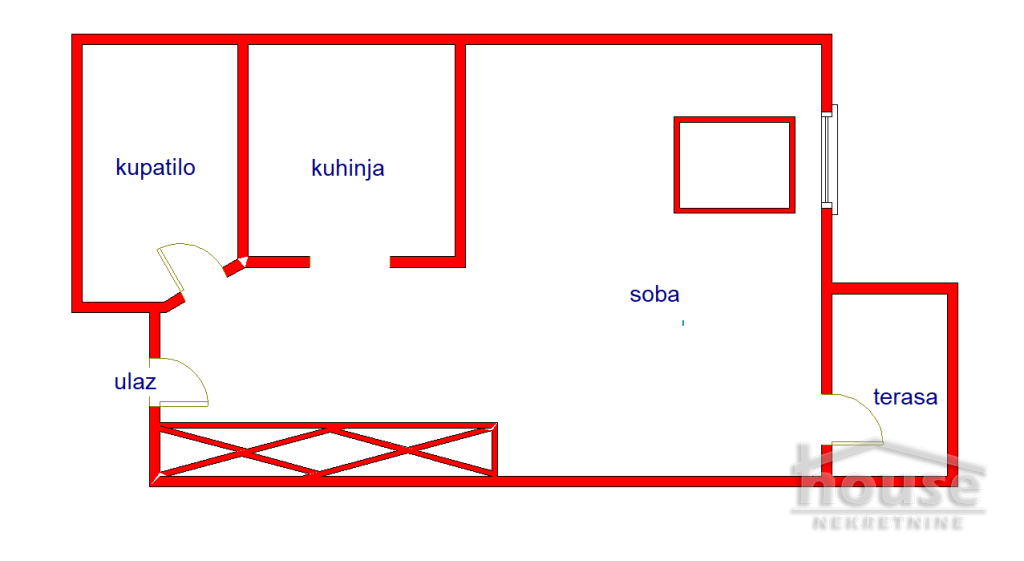 Stan,NOVI SAD,GRBAVICA 25m2,85490€ , ID: 1062377 2