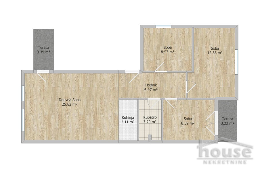 Stan,NOVI SAD,ADICE 71m2,163700€ , ID: 1062729 2