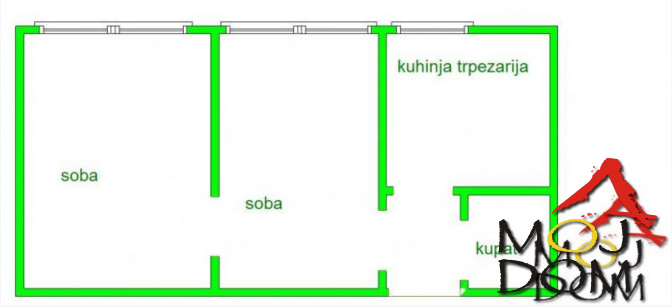 Stan,NOVI SAD,DETELINARA,kv: 47, € 123600, ID: 1029391 7