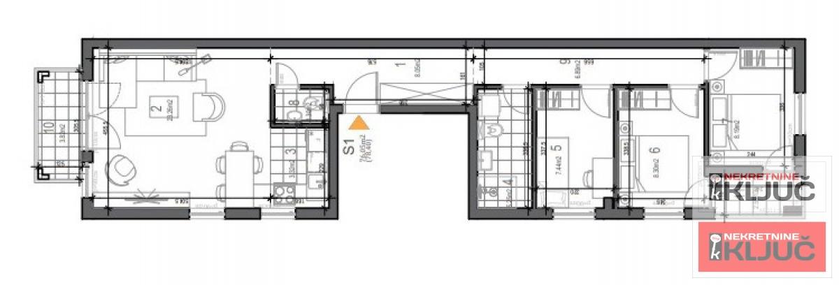 VETERNIČKA RAMPA, 84m2, Troiposoban sa pdv 1