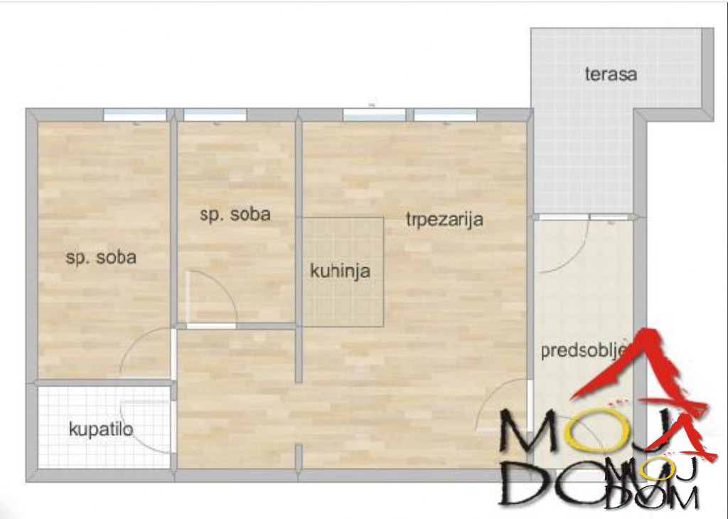 Stan,NOVI SAD,NOVO NASELJE,kv: 50, € 113300, ID: 1029416 11