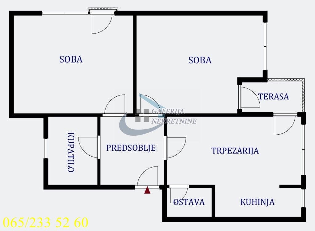 Zvezdara  Slavujev venac   Koste Taušanovića 61m2 4