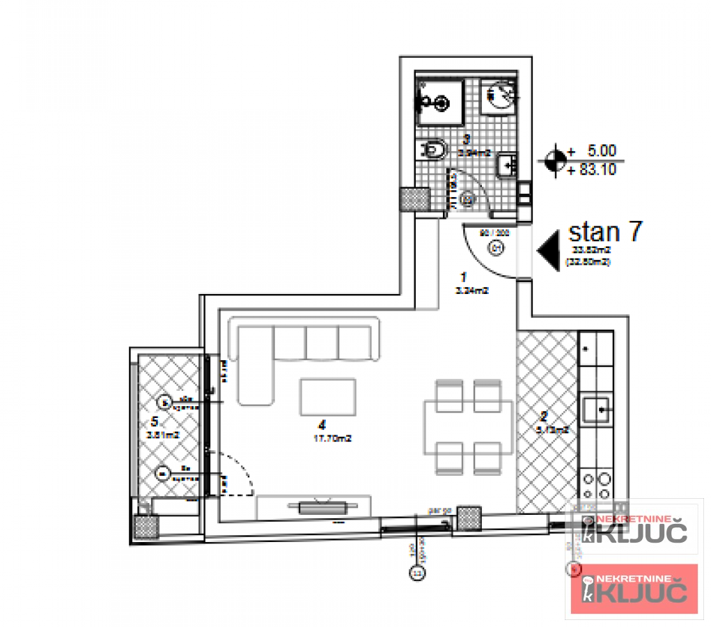 TELEP, 33m2, Jednosoban sa pdv 1