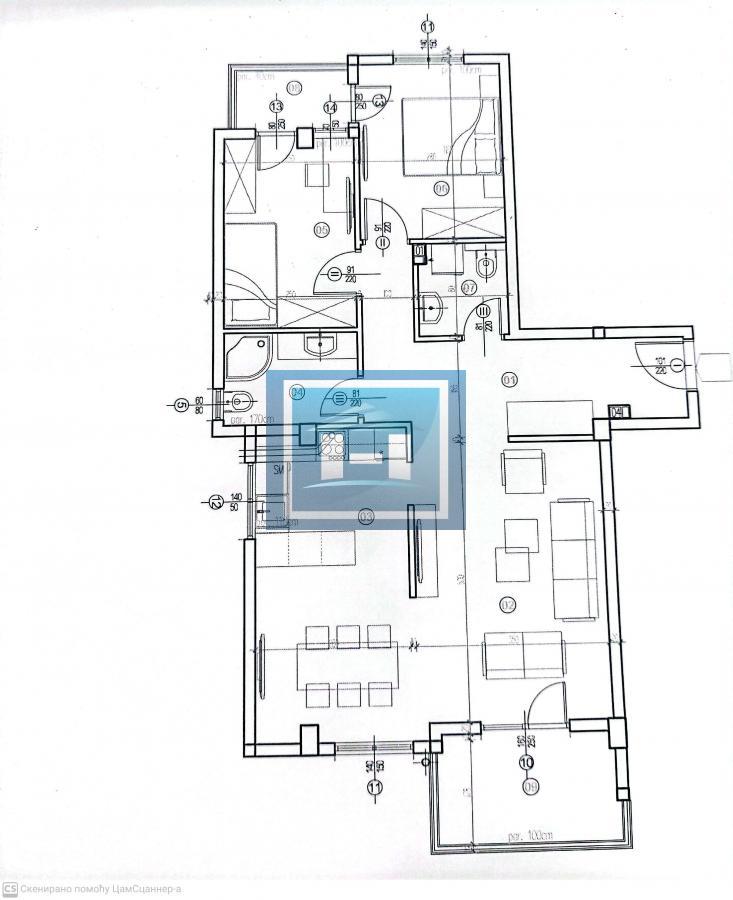 Trosoban stan u izgradnji sa dve spavaće sobe 1