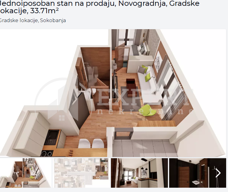 četvorosoban stan, 33.71 m2, Sokobanja ID: p-013163 4