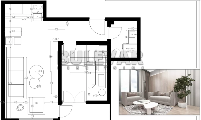 Jednosoban stan, 39.03 m2, Sokobanja ID: p-013157 4