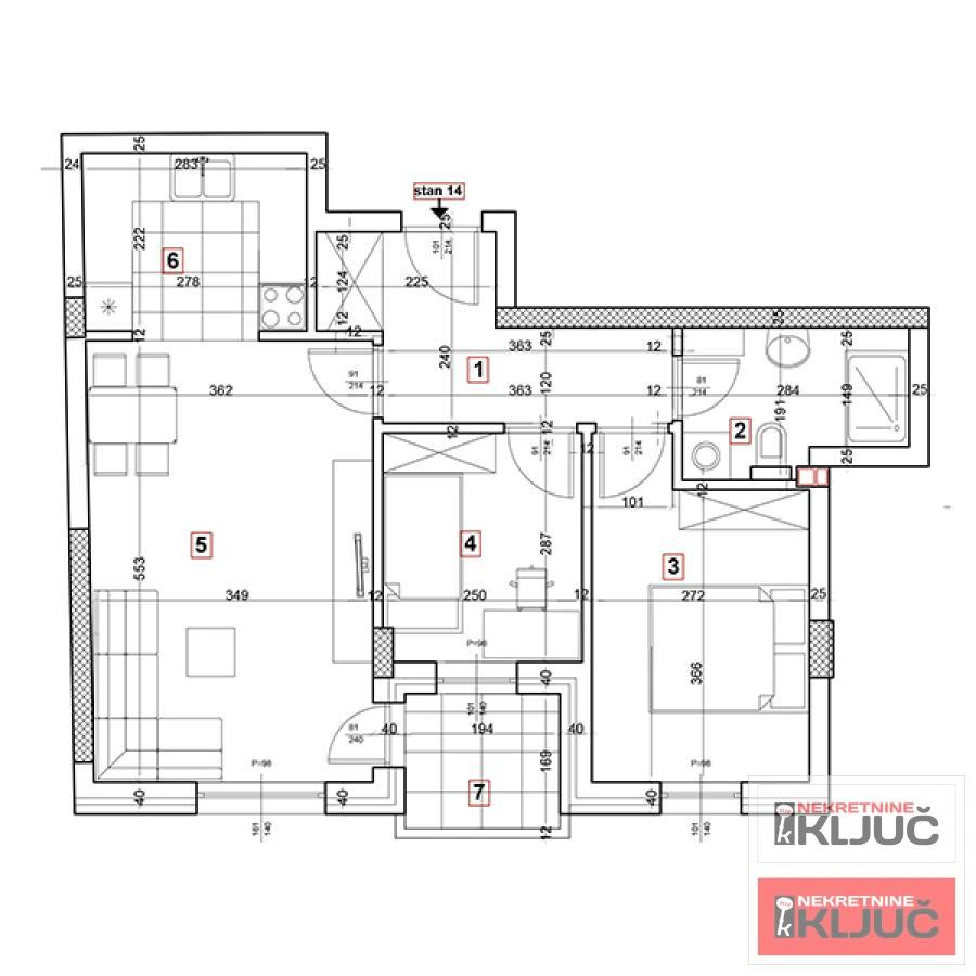 PODBARA, 57m2, Dvoiposoban sa pdv, Izgradnja 1